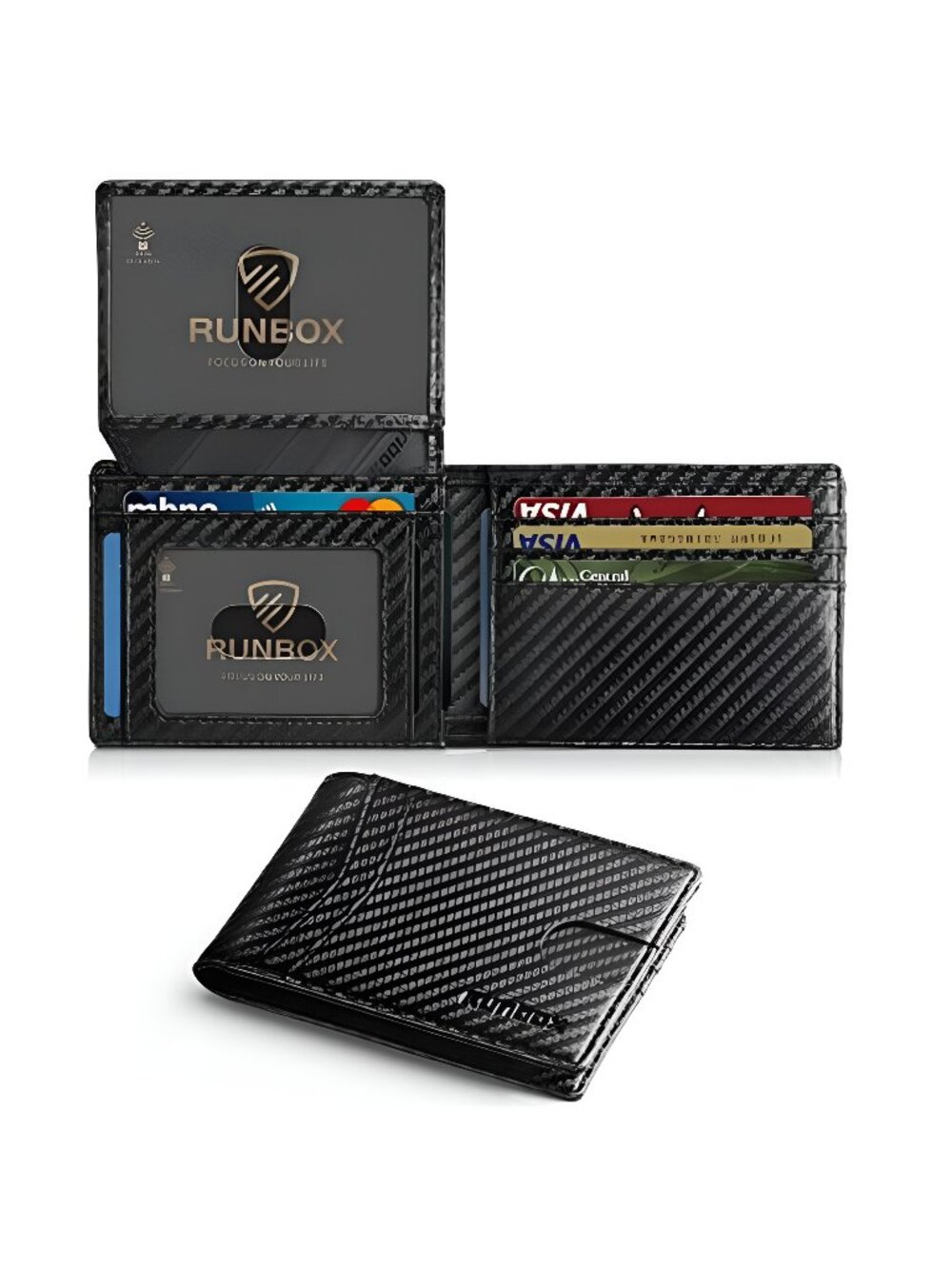 Wallet for Men Slim Rfid Leather 2 ID Window With Gift Box | Slim, Rfid